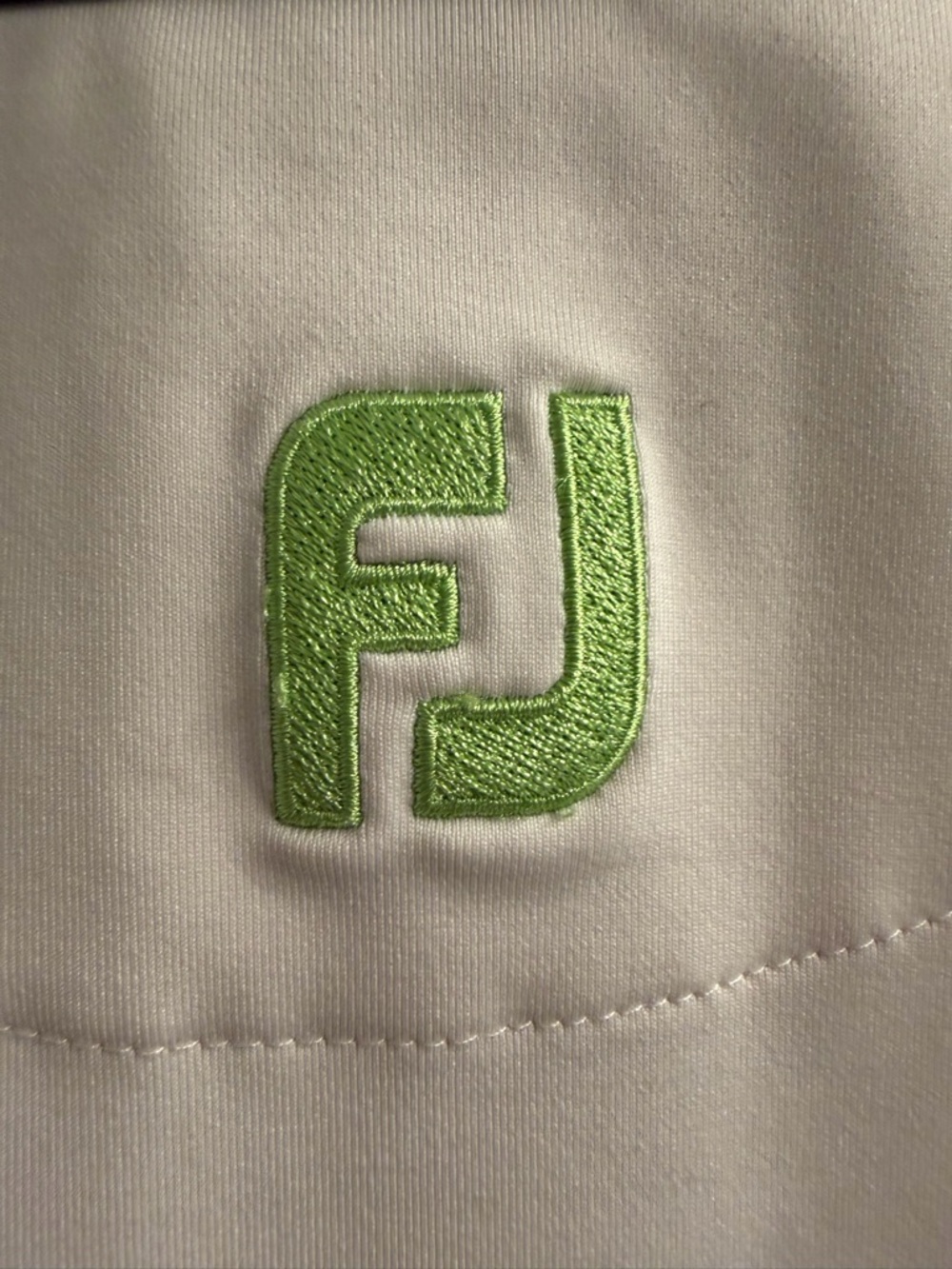 SOLD FootJoy Green-on-White Embroidered FJ Logo Patch - Picture 5 of 6